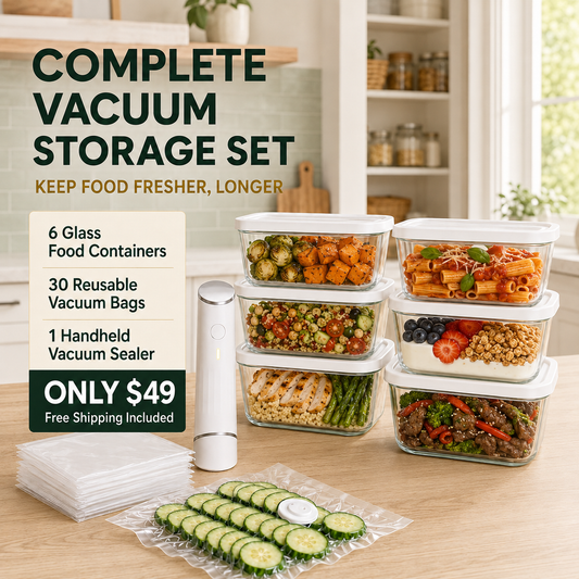 Airhush™ Portable Vacuum Food Sealer Bundle | Keeps Food Fresh 5x Longer