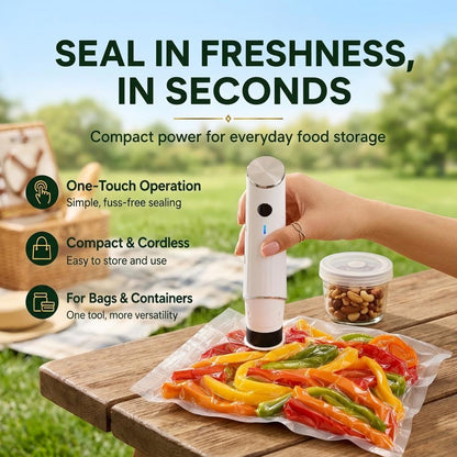 Airhush™ Portable Vacuum Food Sealer Bundle | Keeps Food Fresh 5x Longer