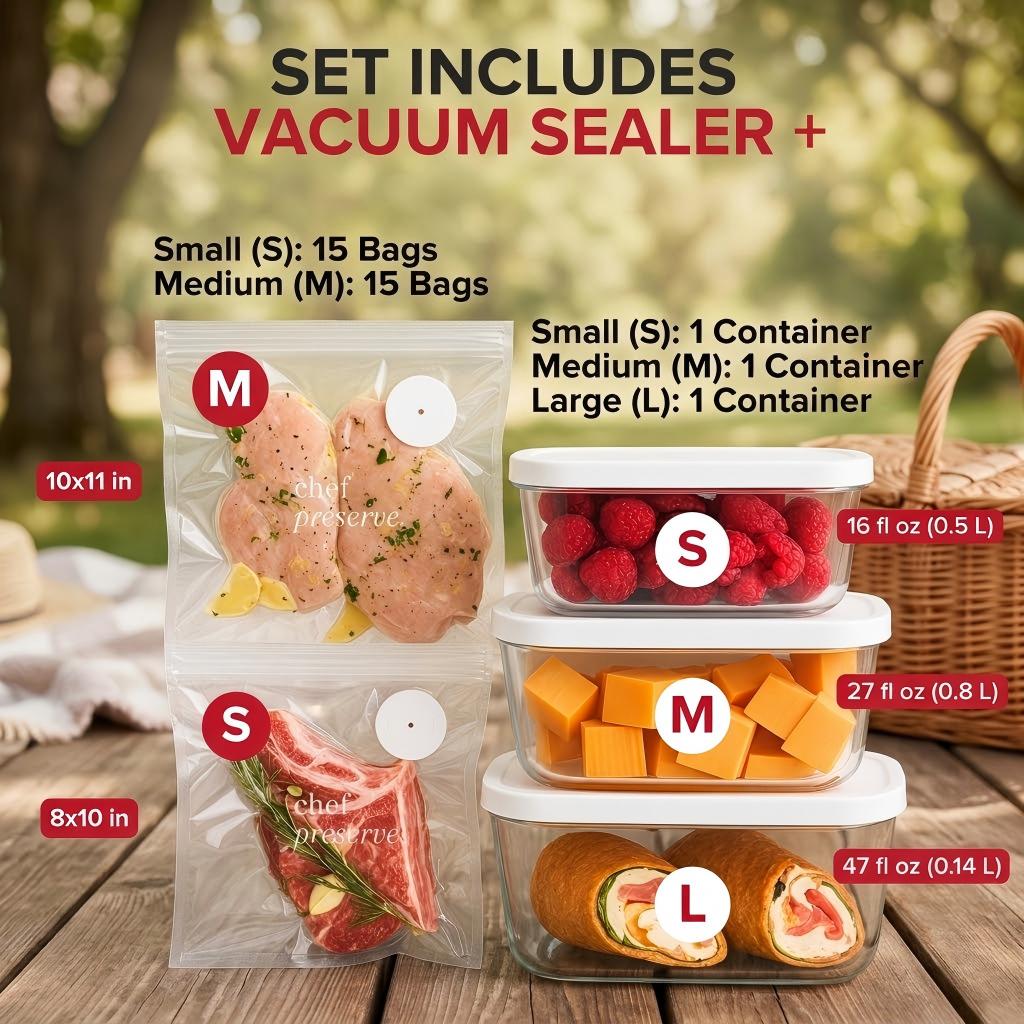 Airhush™ Portable Vacuum Food Sealer Bundle | Keeps Food Fresh 5x Longer